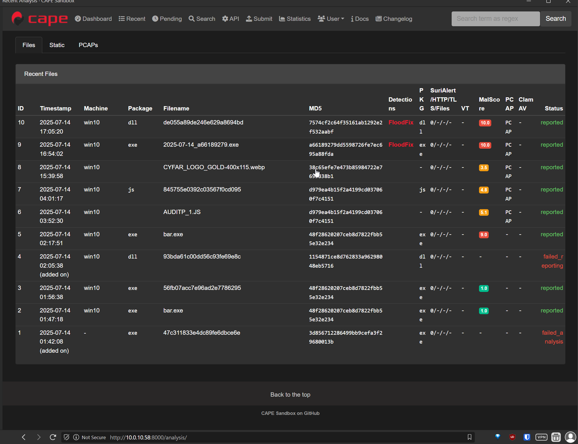 2025 07 14 23 47 15 recent analysis · cape sandbox vivaldi